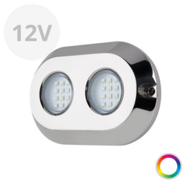 Apache J-LED Ultra Series - Duo - RVS 316L - onderwater LED Light - Super RGB  - 12V - IP68