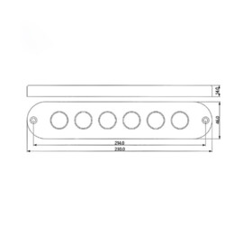 Apache PROLED Classic Series - Sextuple - RVS 316L onderwater LED verlichting - Ultra White - IP68