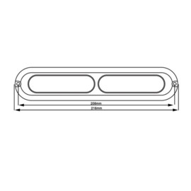 Apache J-LED Slim Series - Duo - RVS 316L onderwater LED verlichting - Granade Red - IP68