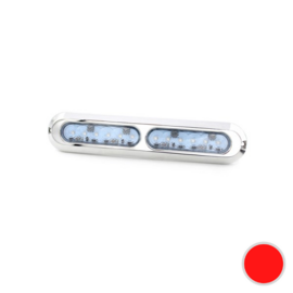 Apache J-LED Slim Series - Duo - RVS 316L onderwater LED verlichting - Granade Red - IP68