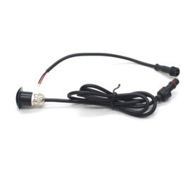 Apache J-LED - Half bedekte trap en deck LED inbouw spot - 12V - Black Aluminium - Sea Green - Ø 16 mm - IP67