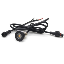 Apache J-LED - Trap en deck inbouw LED spot - 24V - Black Aluminium - Koel Wit 10000-12000K - Ø 16 mm - IP67