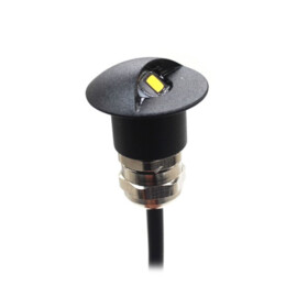 Apache J-LED - Half bedekte trap en deck LED spot - 24V - Black Aluminium - Ø 16 mm - IP67