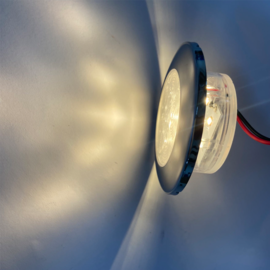 Apache J-LED - Ceiling series -  PC + RVS -  Inbouwspot - Warm wit - 1,2W - 12V DC  IP66