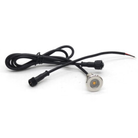 Apache J-LED - Flat Surface Step LED-Leuchte - 12VDC - Polierter Edelstahl 316L - Warmweiß 3000K - Durchmesser 16 mm - IP67