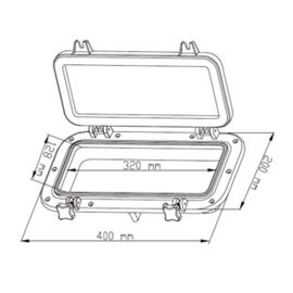 Patrijspoort rechthoek, wit