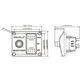 Paneelschakelaar incl. LED-indicator, 12/24V