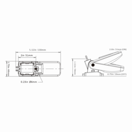 Vlotterschakelaar, 12V/24V/32V, max 20A