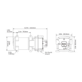 Diaphragm Pump, 12V, 10 L/min, 1.2 bar