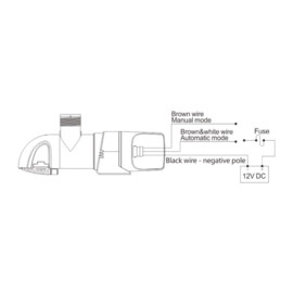 Low profile Nicht automatische Bilgenpumpe, 12V, 50 L/min (3000 L/uur)