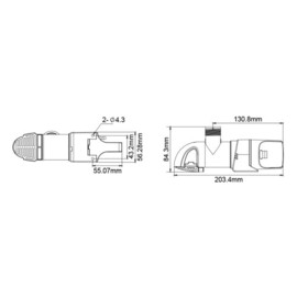 Low profile niet-automatische bilgepomp, 24V, 69 L/min (4140 L/uur)