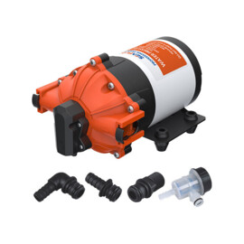 Heavy duty high flow membraanpomp, 24V, 26.5 L/min, uitschakeldruk 4.1 bar