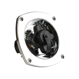 Waterinlaat met Drukregelaar, Wandmontage, RVS Look, 117 x 117 mm