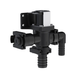 Quiet Flush elektrische boot toilet 12V set (Compact), geschikt voor spoeling met drinkwater