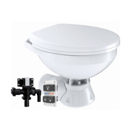 Quiet Flush elektrische boot toilet 24V (Normaal), geschikt voor spoeling met drinkwater