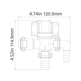 Deluxe elektrisch 24V boottoilet met Solenoïdeklep – Compleet met solenoïde klep voor aansluiting op bestaand watersysteem
