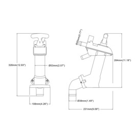 Handbediende Boot toilet - Compact