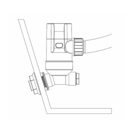 Centrifugale Pomp, Inline uitvoering met schuine hoek, 24v, 37 l/min (600 GPH)