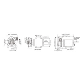 Hoge druk Centrifugaal Pomp, 12V, 80 L/min (21GPM), 12,4 m Max. opvoerhoogte, 3/4" NPT