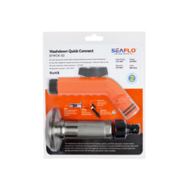 Gebogen Quick Connect Dekaansluiting met Kogelkraan complete Kit, met terugslagklep en 3/4" kraannippel