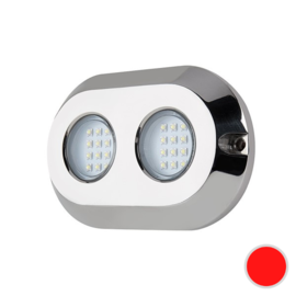 Apache PROLED Ultra Series - Duo - RVS 316L - Onderwater LED Light - Granade Red - IP68