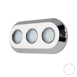 Apache PROLED Ultra Series - Triple - underwater led light - Ultra White - Stainless steel 316L - IP68
