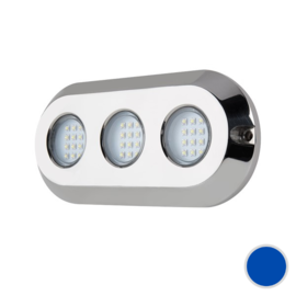 Apache PROLED Ultra Series - Triple - underwater led light - Midnight Blue - Stainless steel 316L - IP68