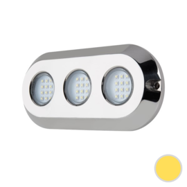 Apache PROLED Ultra Series - Triple - underwater led light - Sunshine Yellow - Stainless steel 316L - IP68