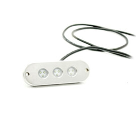 Apache PROLED Classic Series - Triple - underwater led light - Ultra White - Stainless steel 316L - IP68