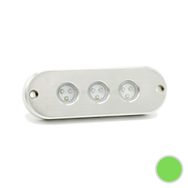 Apache PROLED Classic Series - Triple - underwater led light - Sea Green - Stainless steel 316L - IP68