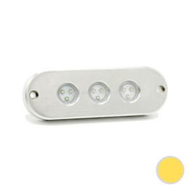 Apache PROLED Classic Series - Triple - underwater led light - Sunshine Yellow - Stainless steel 316L - IP68