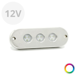 Apache PROLED Classic Series - Triple - underwater led light - Super RGB - Stainless steel 316L - IP68