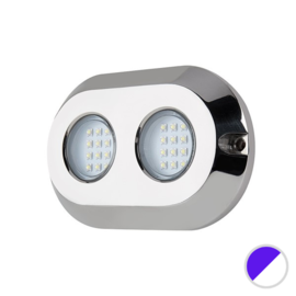 Apache PROLED Ultra Series - Duo - RVS 316L - Dual color - onderwater LED - White & Blue - IP68