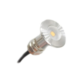 Apache PROLED - Flat Surface Step LED Light - 12VDC - Non polished stainless steel - Warm White 3000K - Diameter 16 mm  - IP67