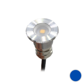 Apache PROLED - Flat Surface Step LED Light - 12VDC - Non polished stainless steel - Midnight Blue - Diameter 16 mm  - IP67