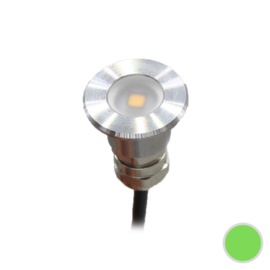 Apache PROLED - Flat Surface Step LED Light - 12VDC - Non polished stainless steel - Sea Green - Diameter 16 mm  - IP67