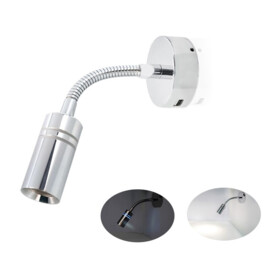 Apache PROLED - Interior series - No.03 - LED reading lamp - Touch on/off & dimmable - with USB charger - warm white - 10-30 VDC