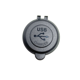 Losse dubbele USB lader voor schakelpanelen, Blauwe Led, 12-24V, IP65