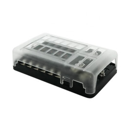 Apache Electric ATS Fuse box - 12 contacts, maximum 25A per contact - up to 32V DC - with status LED