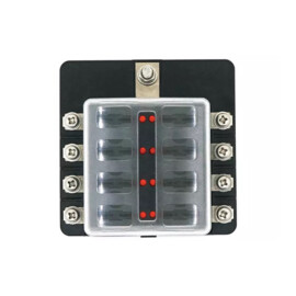 Apache Electric - ATS Fuse series - Fuse box - 8 contacts, max. 30A per contact - max. 100A 32V DC - with status LED