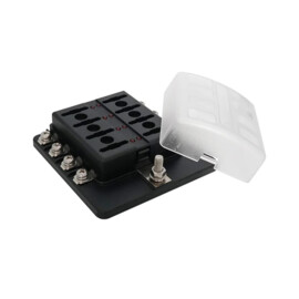 Apache Electric - ATS Fuse series - Fuse box - 8 contacts, max. 30A per contact - max. 100A 32V DC - with status LED