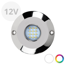 Apache PROLED Ultra Series - Single - underwater led light - Ultra RGBW - 12V - Stainless steel 316L - IP68