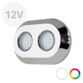Apache PROLED Ultra Series - Duo - underwater led light - Ultra RGBW - 12V - Stainless steel 316L - IP68