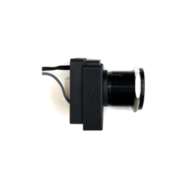 Boat Guard 10A Relay - latching (on/off) - IP68 Capitve Black Aluminum push button - RGB - 12VDC