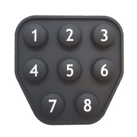 Push button pad, T60TX-08ST*, numbered