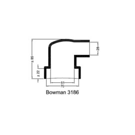 Rubbermof warmtewisselaar geschikt Bowman 3186