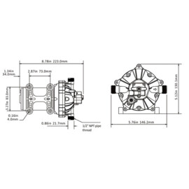 Heavy Duty Diaphragm Pump, 12V, 11.5 L/min, 4.2 bar
