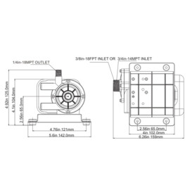 Heavy duty maritieme airconditioning pomp / circulatiepomp, 230V, 18.5 L/min