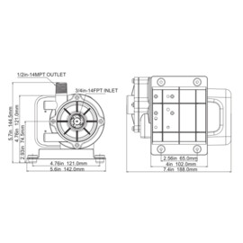 Heavy duty maritieme airconditioning pomp / circulatiepomp, 230V, 31 L/min