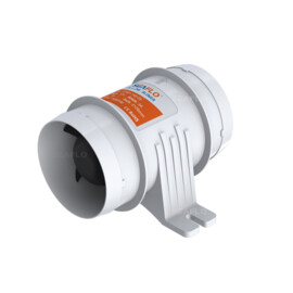 Inline ventilator / Buisventilator, 12V, 247 m3/h (4,1 m3/min), Ø 75 mm
